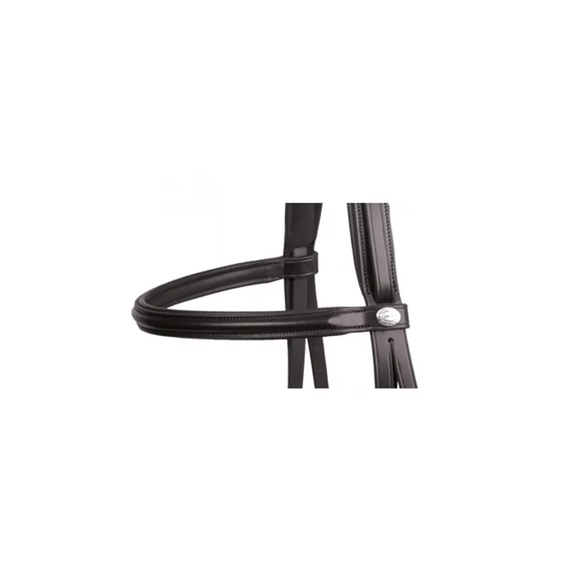 Schockemohle Padded Browband - Pony - Black/Silver 