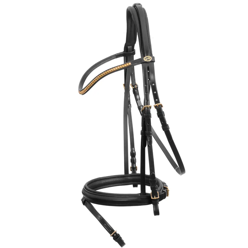 Schockemohle Colombo Bridle - Dark Brown/Gold