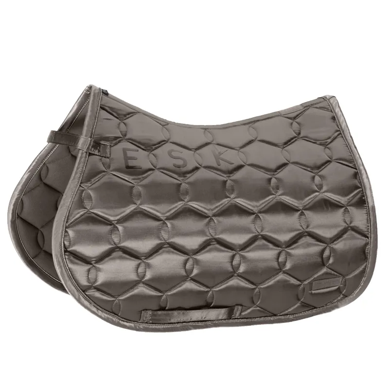 Eskadron Satin Contrast Jump Saddle Cloth Classic Sports AW21 - Steel Grey 