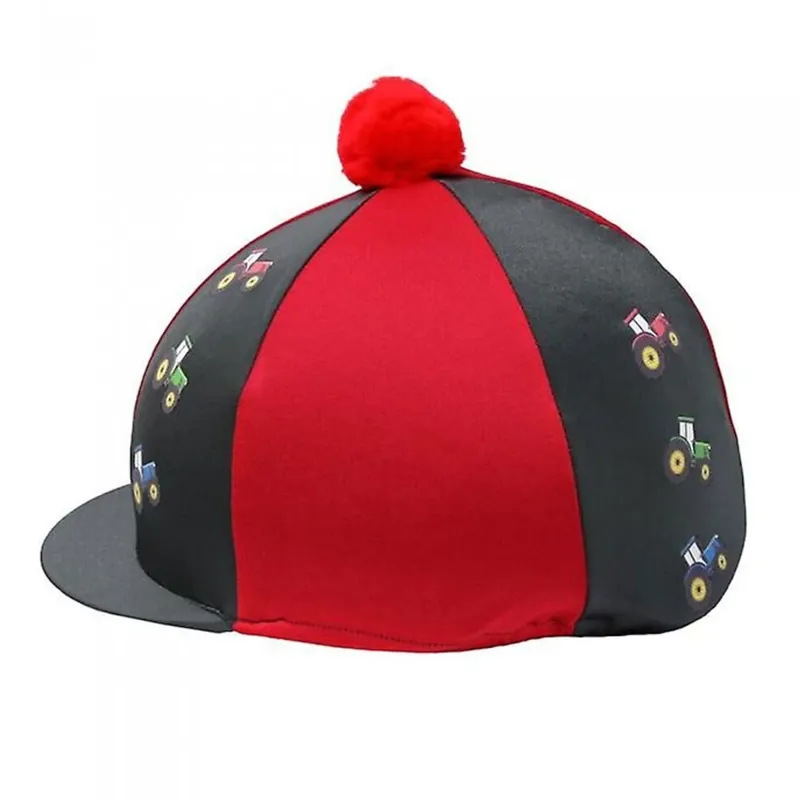 Tractor Collection Hat Cover by Little Knight - Charcoal Grey/Red
