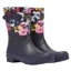 Joules Molly Mid Height Printed Wellies - Navy Leopard Floral