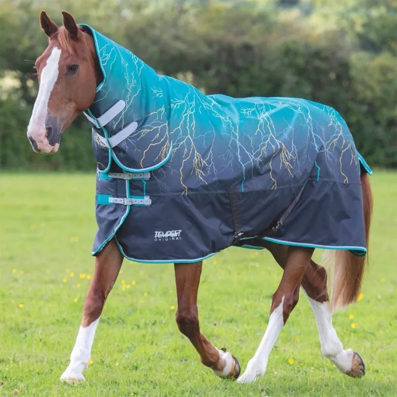 Shires Tempest Original 200 Turnout Combo Rug - Teal Lightening