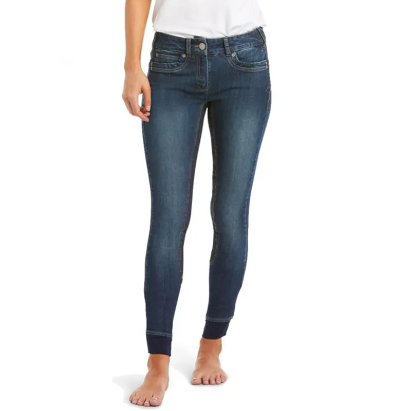 Ariat Womens Halo Denim FS Breeches - Marine 