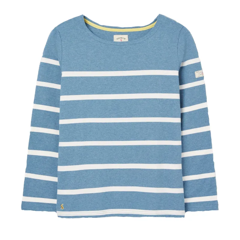 Joules Long Sleeve Jersey Top - Engineered Salt Stripe