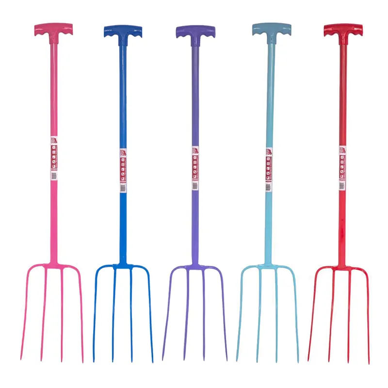 Red Gorilla Tubular Manure Fork 4 Prong T-Handle