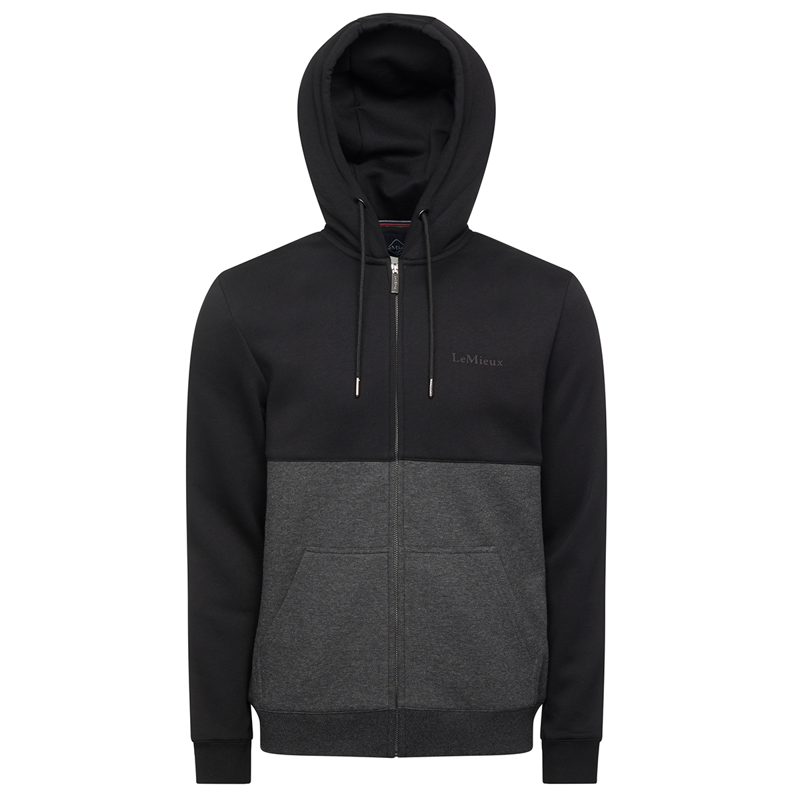 LeMieux Men's Zip Through Hoodie - Charcoal-2