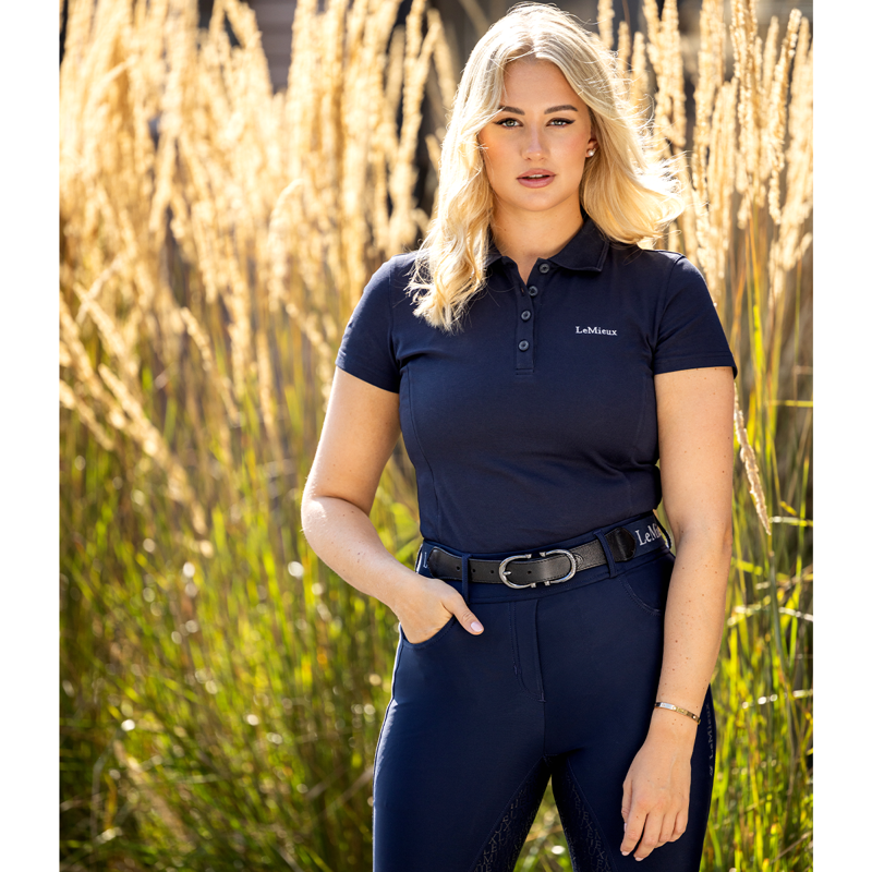 LeMieux Elite Ladies Polo Shirt II - Navy-5
