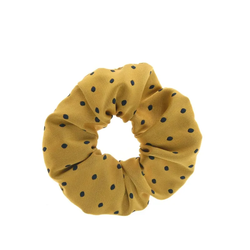 Show Quest Medium Spot Scrunchie - Yellow/Navy