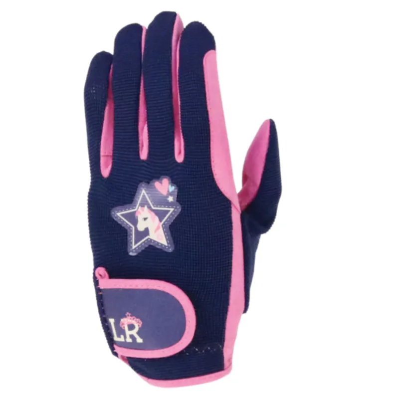 Little Rider I Love My Pony Collection Gloves - Navy/Pink