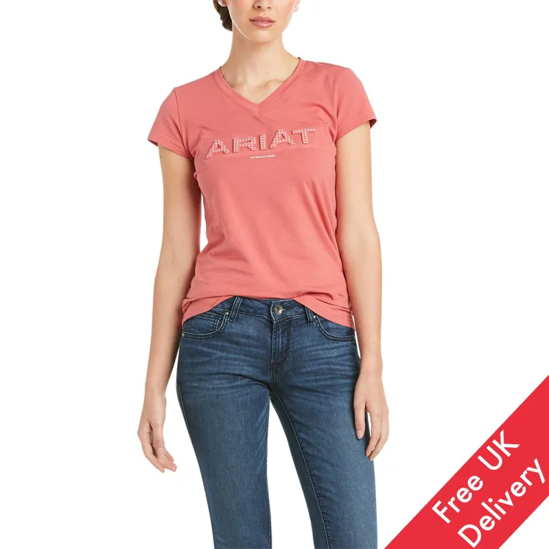 Ariat Womens 3D Logo SS T-Shirt - Amaranth
