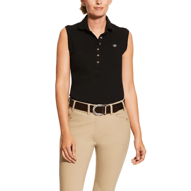Ariat Women's Prix 2.0 Sleeveless Polo - Black