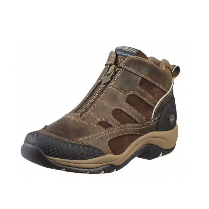 Ariat Womens Terrain Zip H20 Endurance Riding Boots Distressed Brown