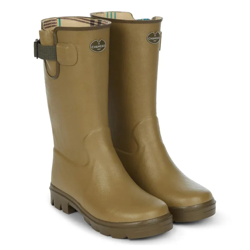 Le Chameau Children's Petite Vierzon Jersey Lined Wellingtons - Vert Vierzon