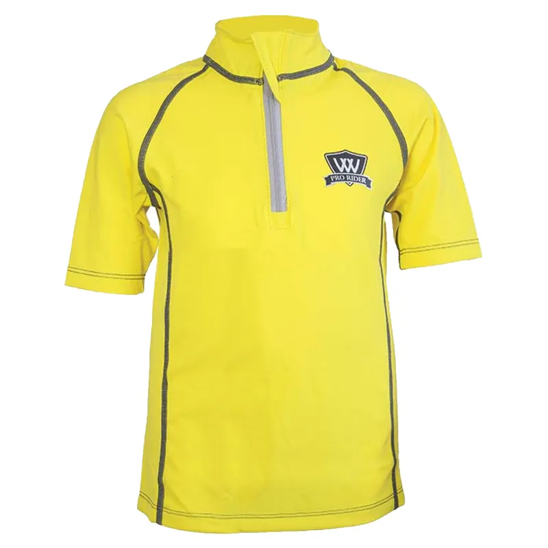 Woof Wear Young Rider Short Sleeve Riding Shirt - Yellow
