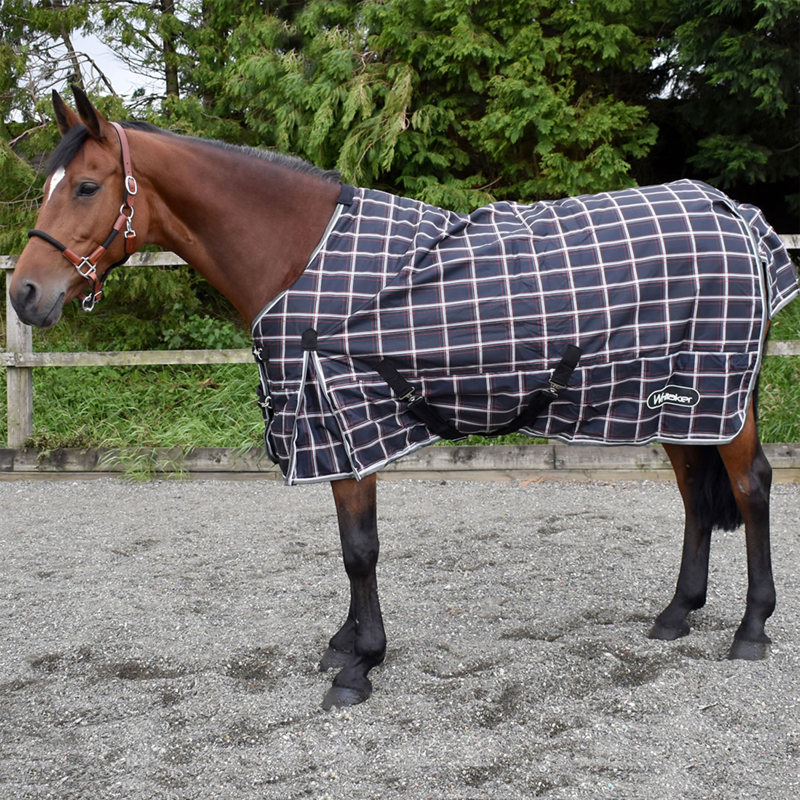 John Whitaker Darwen 200g Turnout Rug - Black/Red/Grey Plaid
