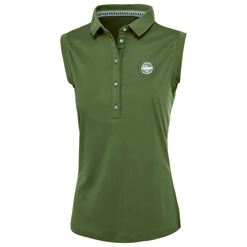 Pikeur Jarla Sleeveless Polo - Light Olive