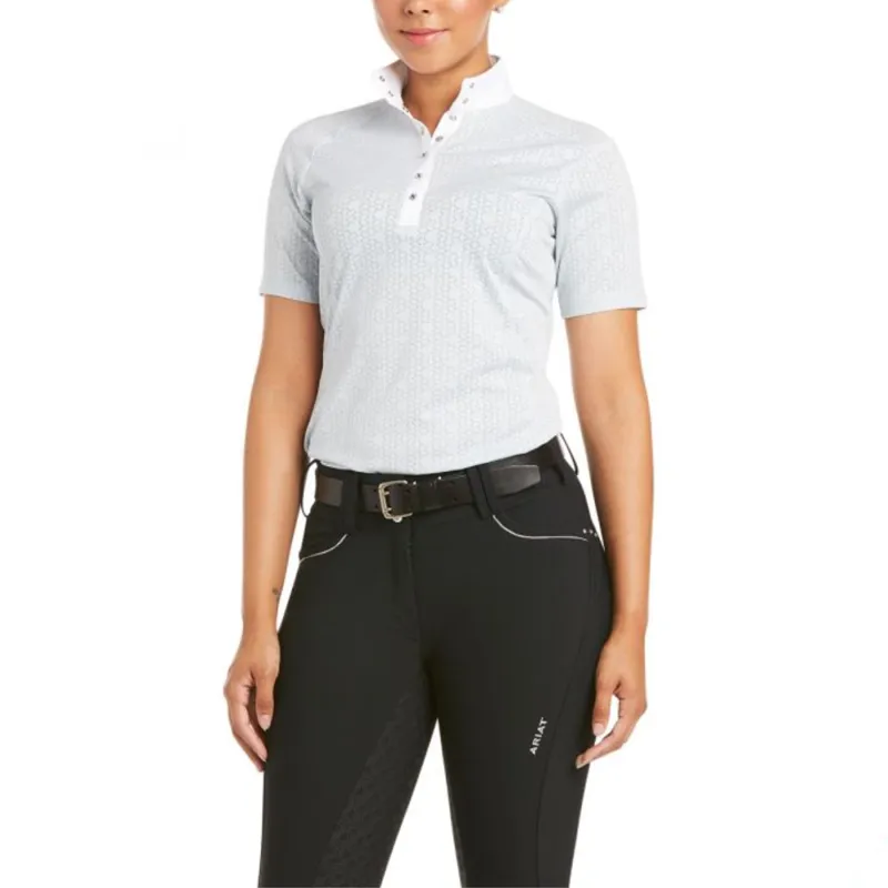 Ariat Wms Showstopper 3.0 SS Show Shirt - Pearl Grey 