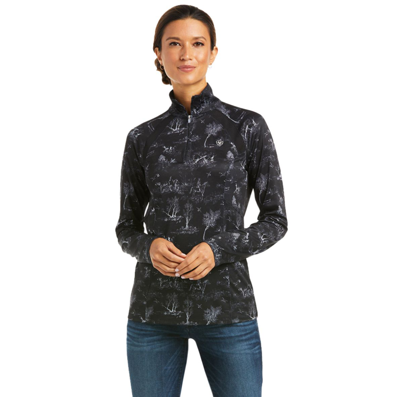 Ariat Sunstopper 2.0 1/4 Zip - Black Toile