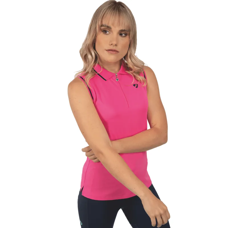 Aubrion Harrow Sleeveless Polo - Maids - Pink