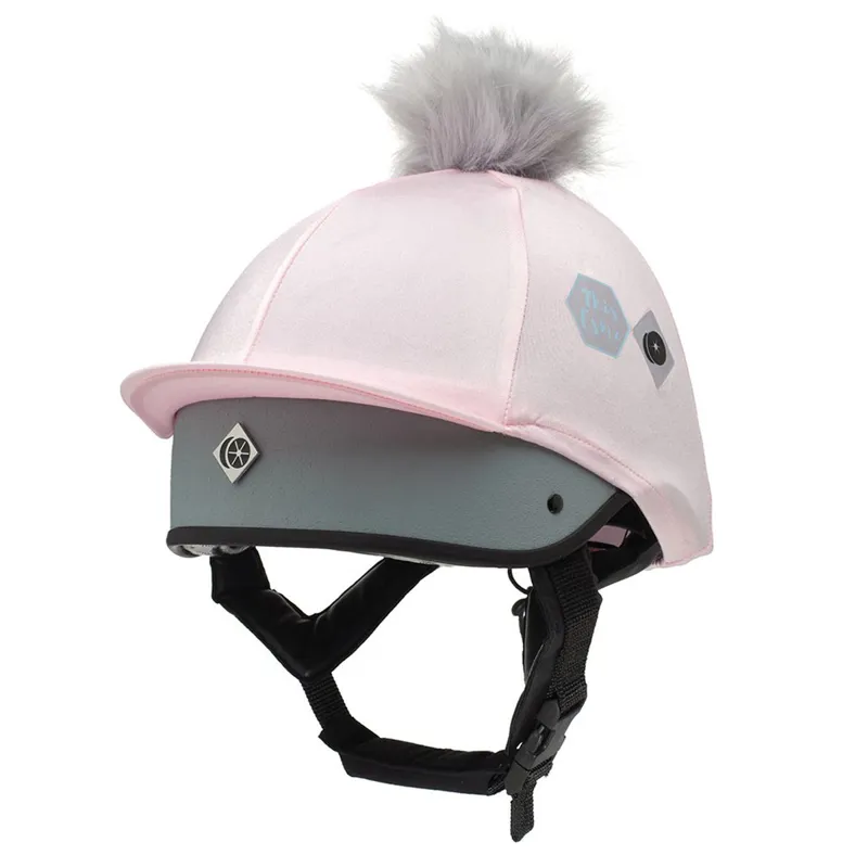 Charles Owen This Esme Pom Pom Silk - Baby Pink