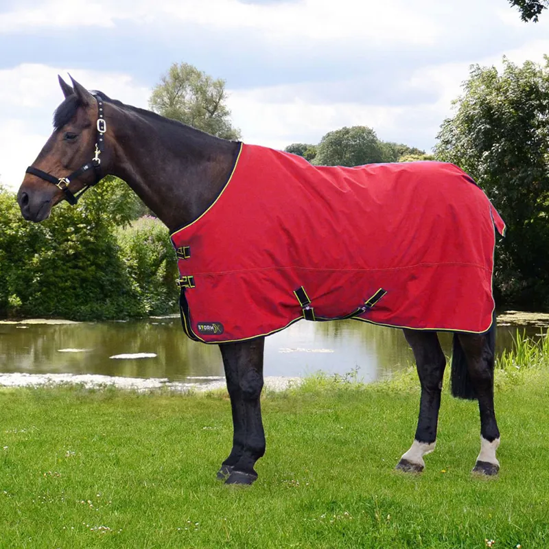 Hy StormX Original 200 Turnout Rug - Red/Dark Red/Yellow
