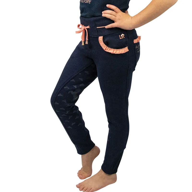 The Princess And The Pony Pull On Jodhpurs By Little Rider - Navy/Peach