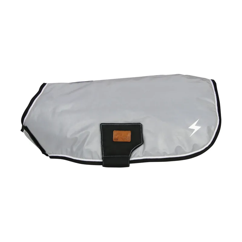 Benji And Flo Silva Flash Dog Coat - Black/Reflective Silver