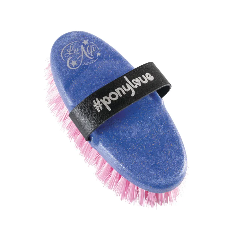 Haas Pony Love Glitter Brush - Pink/White