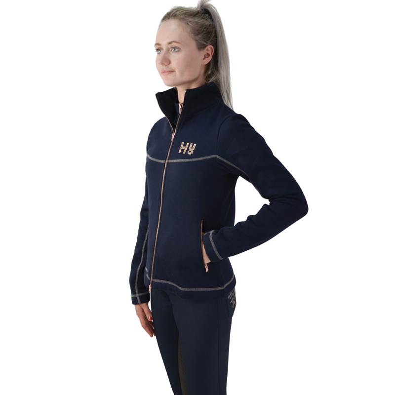 Hy Equestrian Kensington Ladies Jacket - Navy/Taupe/ Rose Gold-1