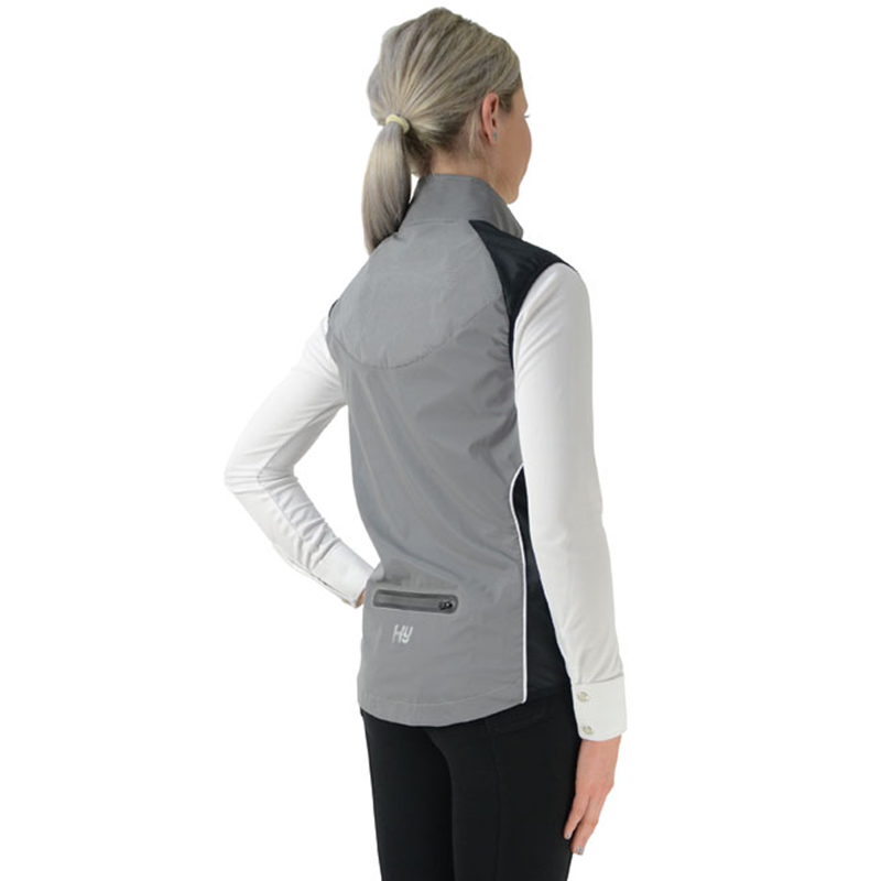 Silva Flash Reflective Gilet by Hy Equestrian - Reflective Silver-1