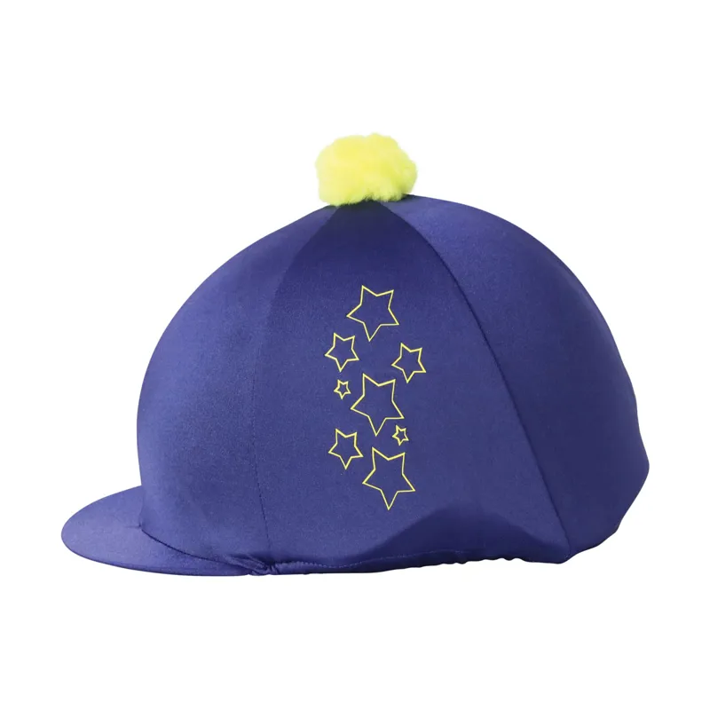 Hy Equestrian Stella Hat Cover - Navy/Yellow
