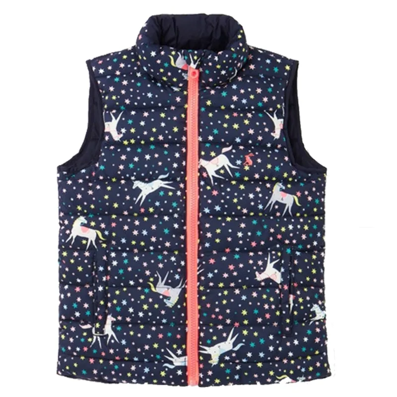 Joules Flip It Reversible Gilet - Navy Unicorn