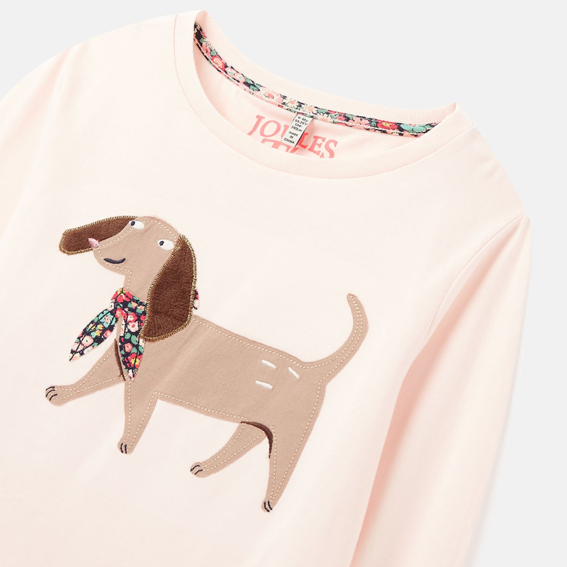Joules Ava Artwork Top - Pink Dog-1