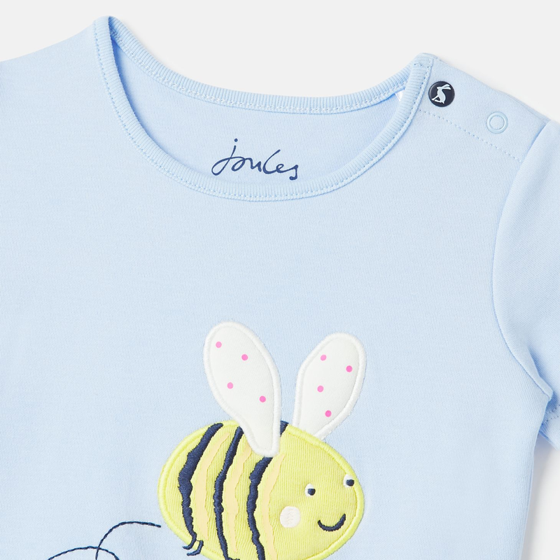 Joules Tate Artwork Short Sleeve T-Shirt - Blue Bee-2