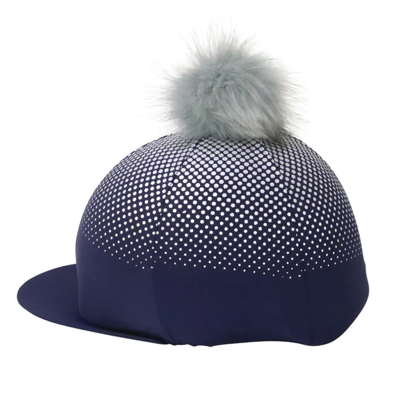 Hy Equestrian Glitter Explosion Hat Cover - Navy/Silver