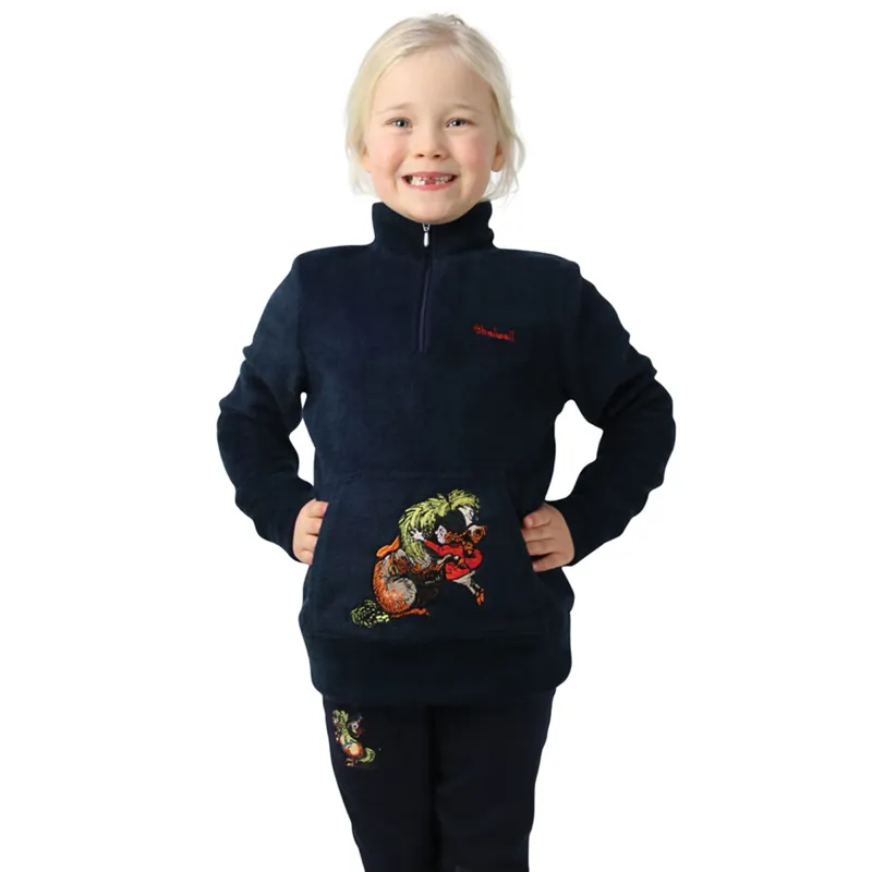 Hy Equestrian Thelwell Collection Children's Soft Fleece - Navy