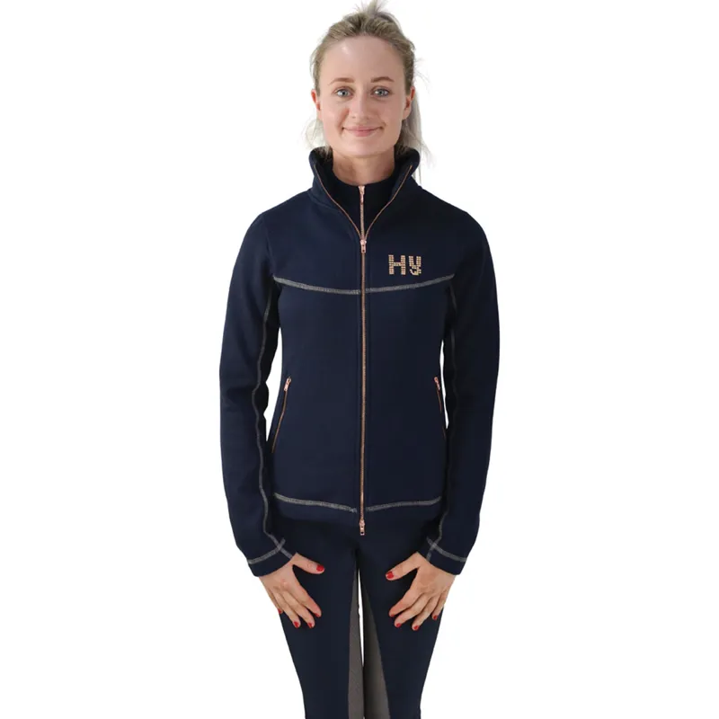 Hy Equestrian Kensington Ladies Jacket - Navy/Taupe/ Rose Gold