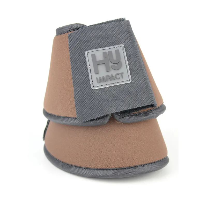 Hy Equestrian Neoprene Over Reach Boots - Brown