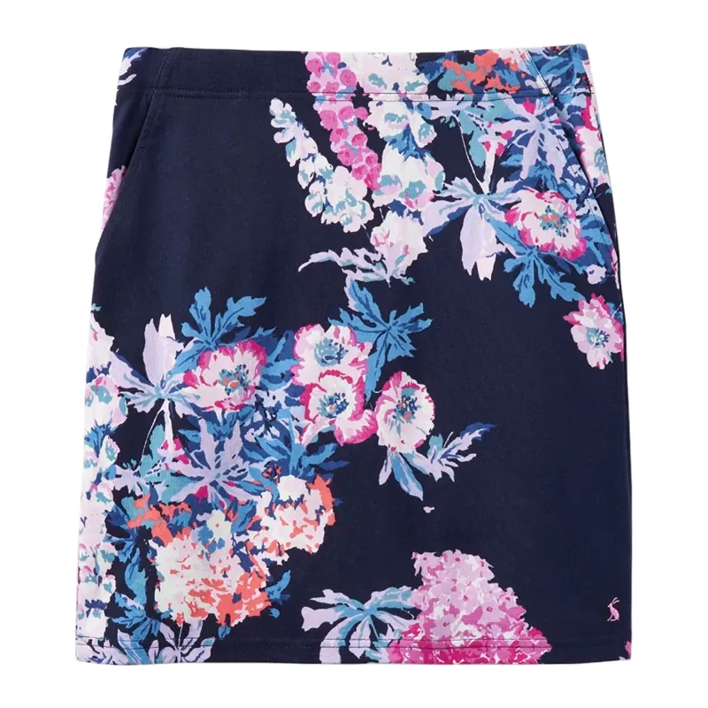 Joules Portia Print Jersey Skirt - Navy Floral