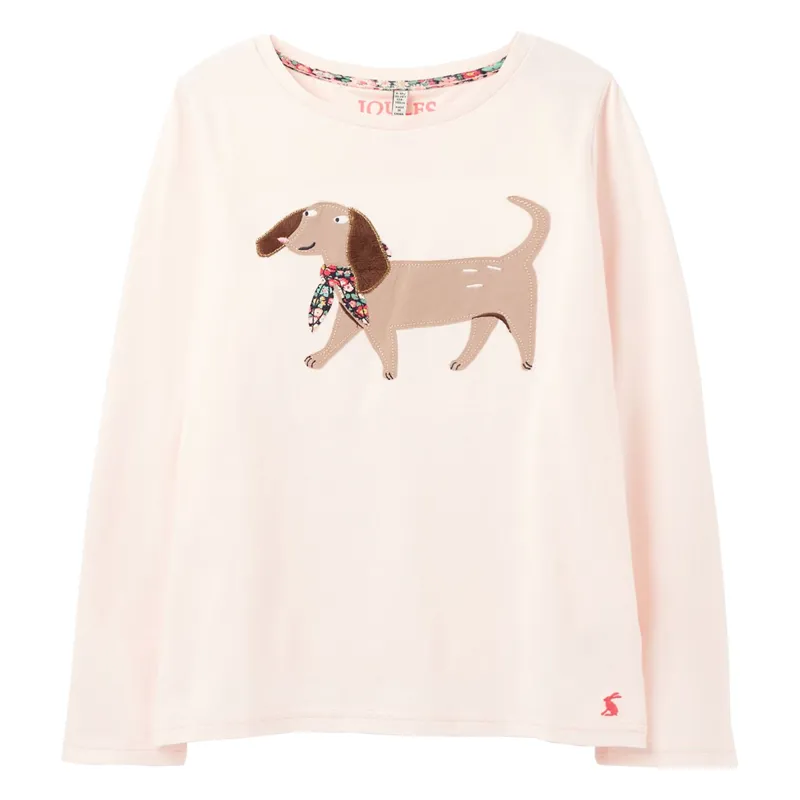 Joules Ava Artwork Top - Pink Dog