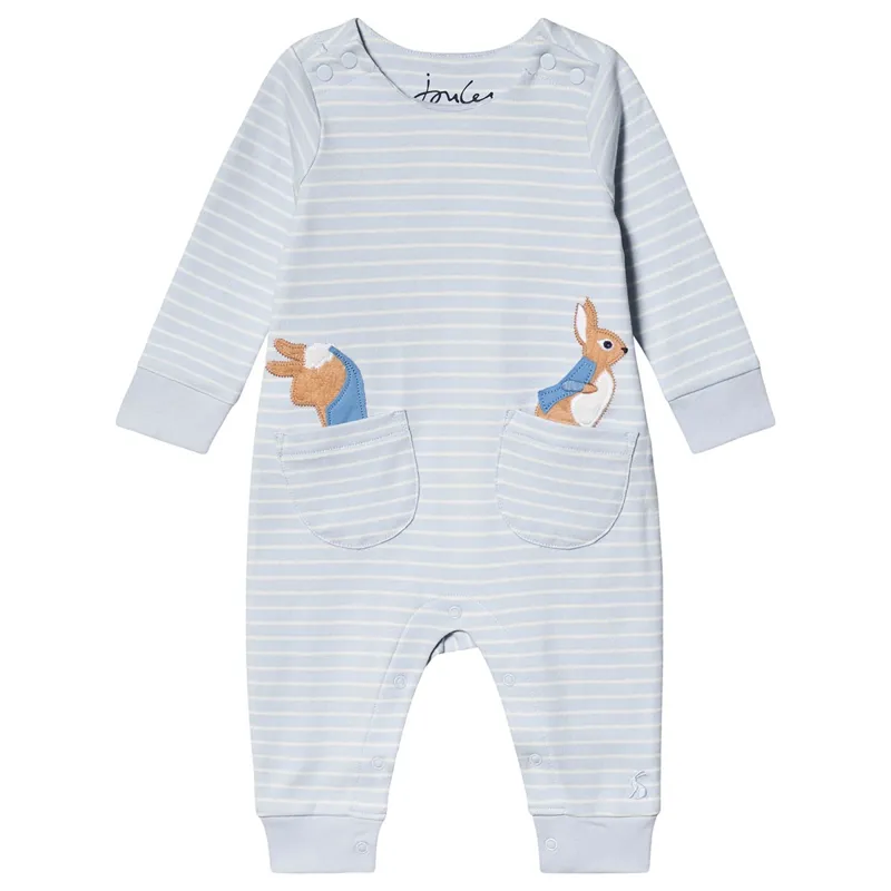 Joules Gracie Applique Babygrow - Blue Peter Rabbit