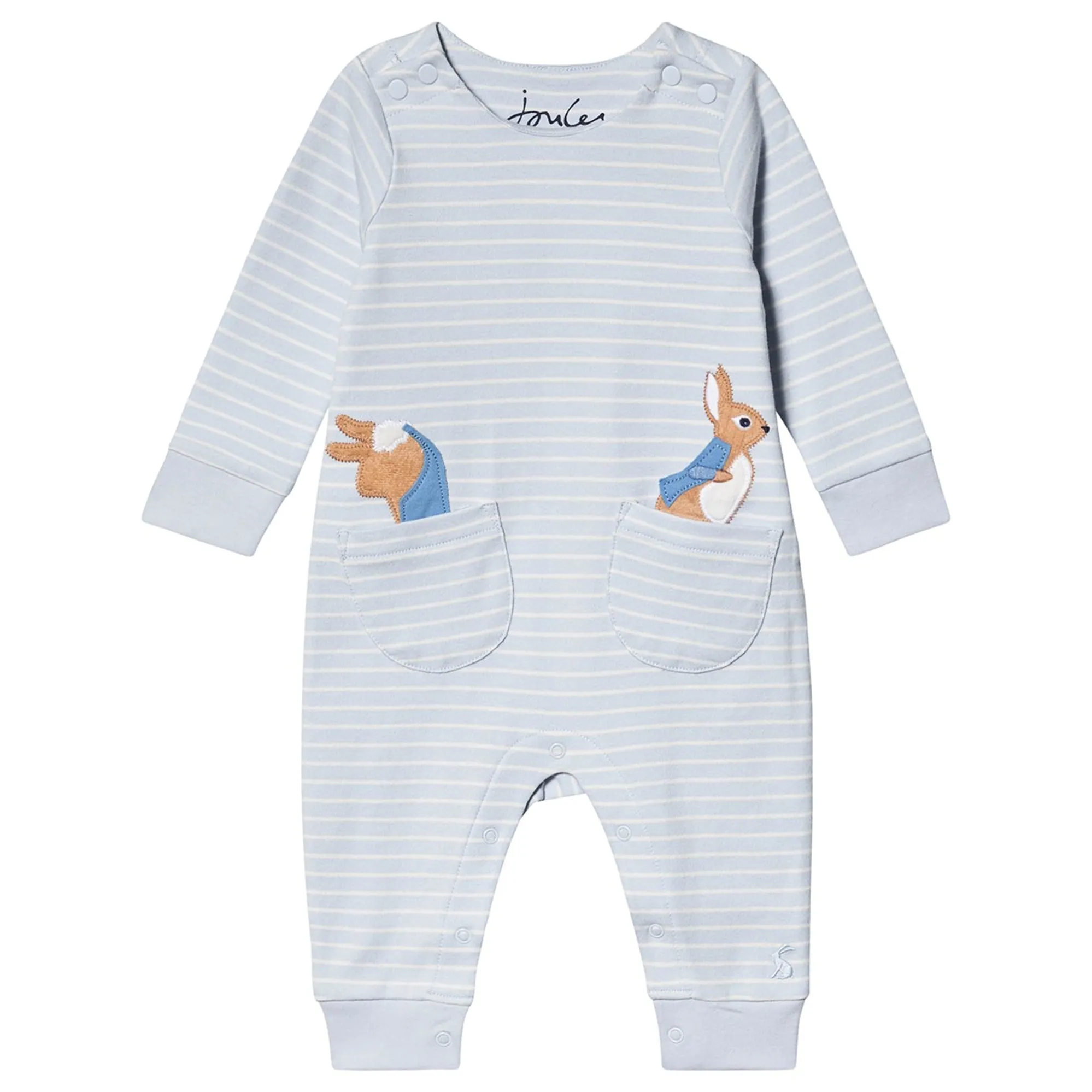 Joules Rabbit Joules Gracie Applique Babygrow - Blue Peter Rabbit