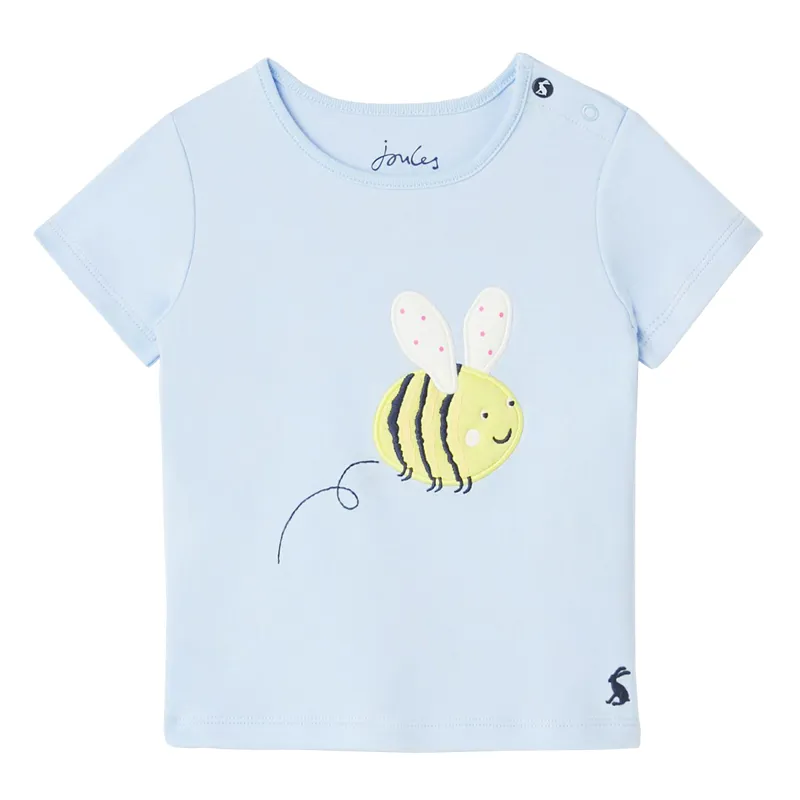Joules Tate Artwork Short Sleeve T-Shirt - Blue Bee