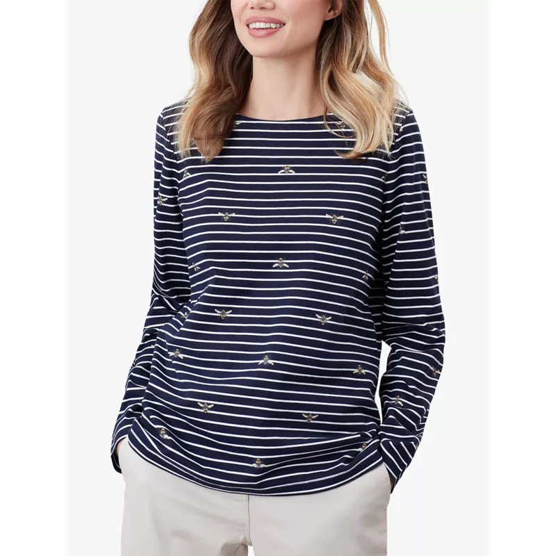 Joules Harbour Print Top - Bee Stripe
