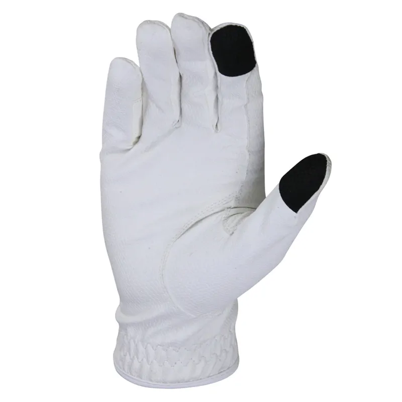 Hy Equestrian Roka Rose Riding Gloves - White-1