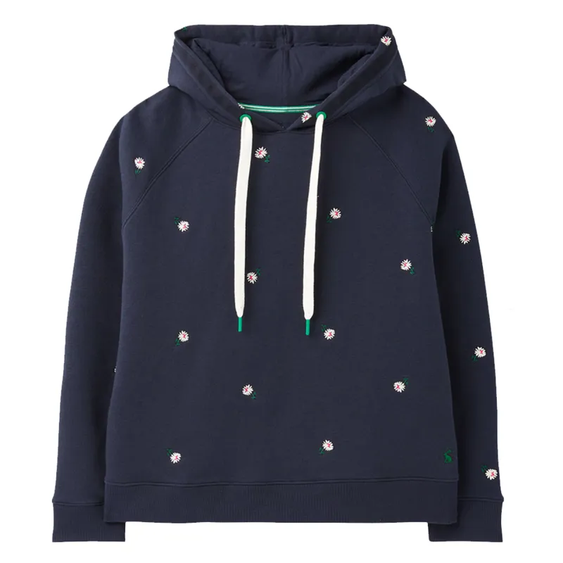 Joules Rowley Raglan Hooded Sweatshirt - Navy Ditsy