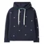 Joules Rowley Raglan Hooded Sweatshirt - Navy Ditsy