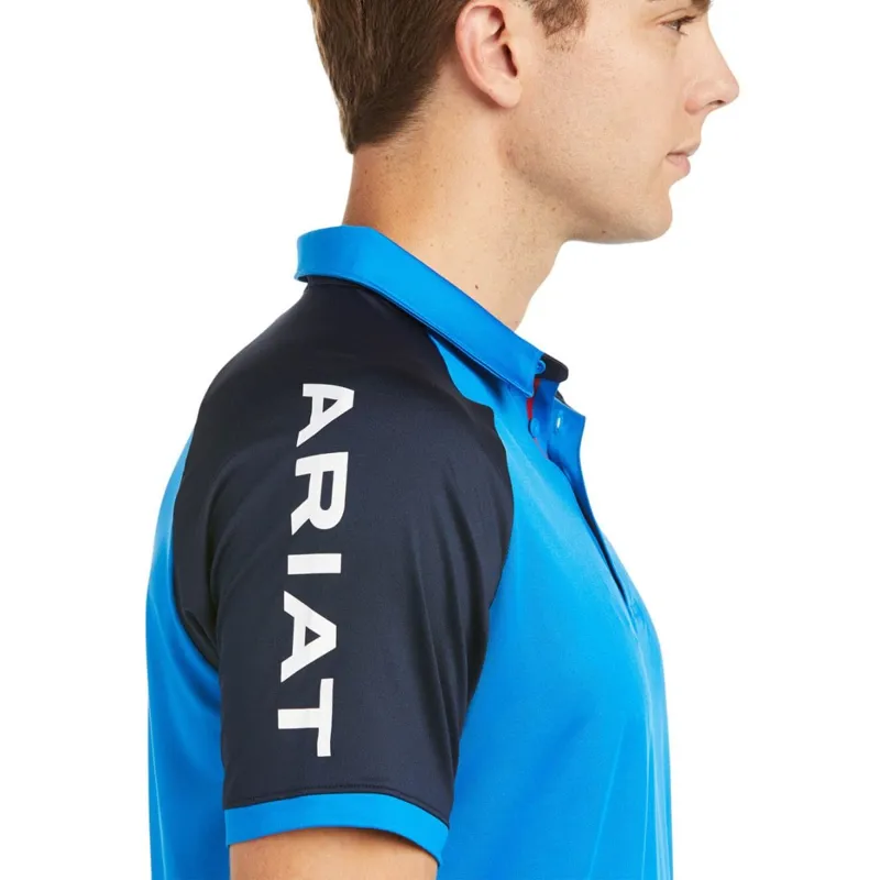 Ariat Men's Team 3.0 SS Polo - Imperial Blue-2