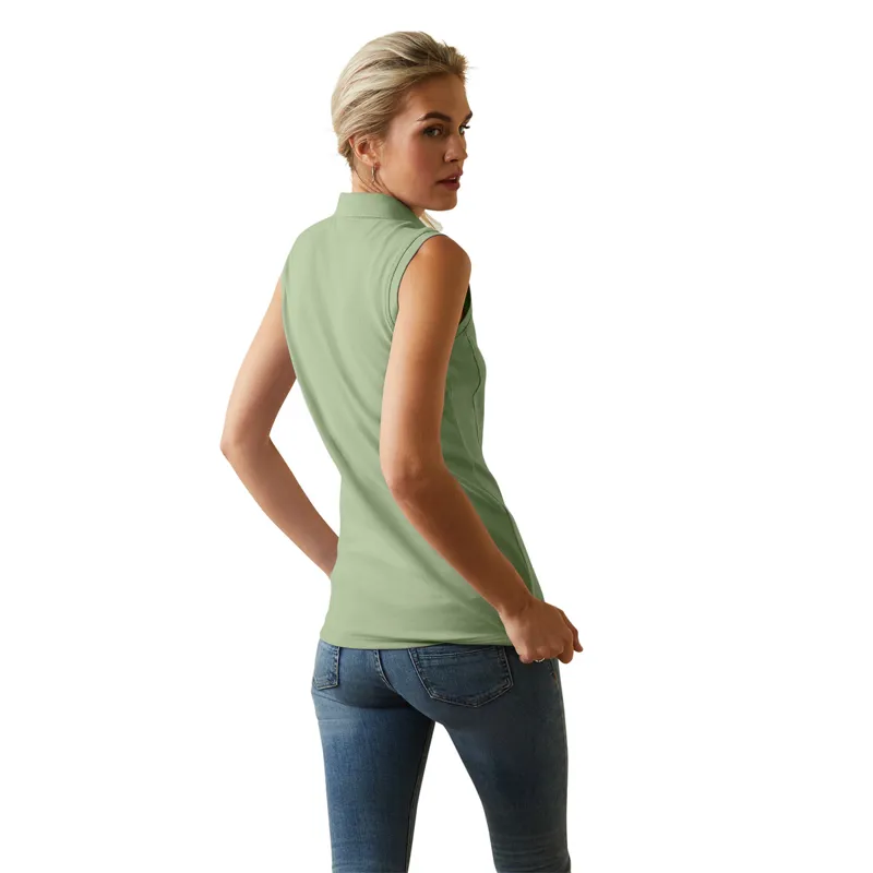 Ariat Women's Prix 2.0 Sleeveless Polo Shirt - Basil-1