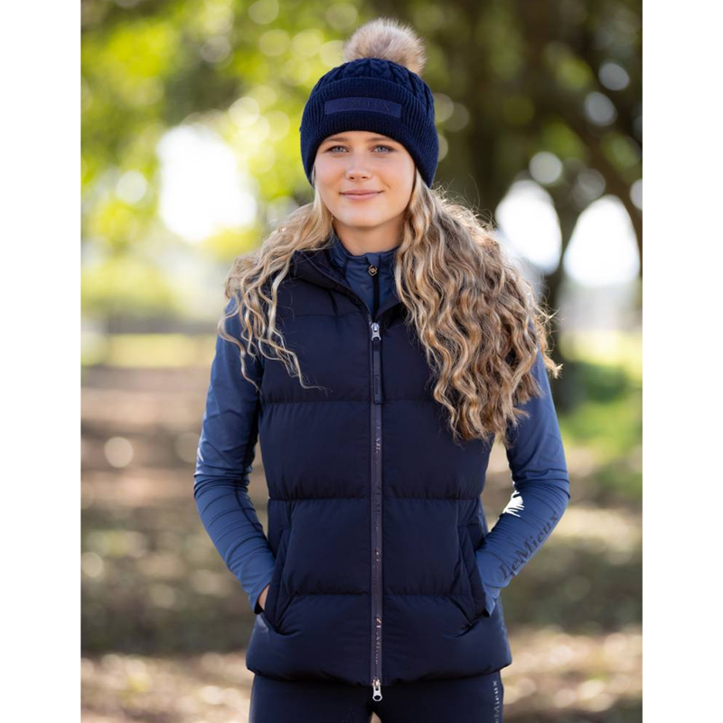LeMieux Clara Cable Beanie - Navy-1